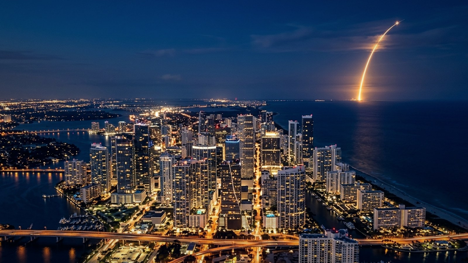 Aerial view of downtown Orlando and Lake Eola